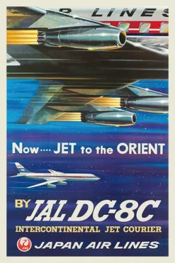 Blue-shaker Poster Japan Airlines 30 x 40 cm - Blue ShakerPoster