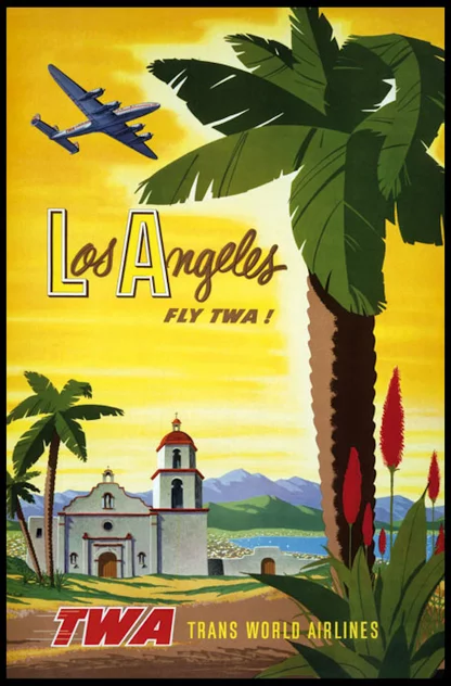 Blue-shaker Poster Los Angeles TWA 30 x 40 cm - Blue Shaker
