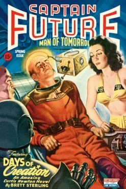 Blue-shaker Poster Captain Future Man Of Tomorrow 30 x 40 cm - Blue Shaker