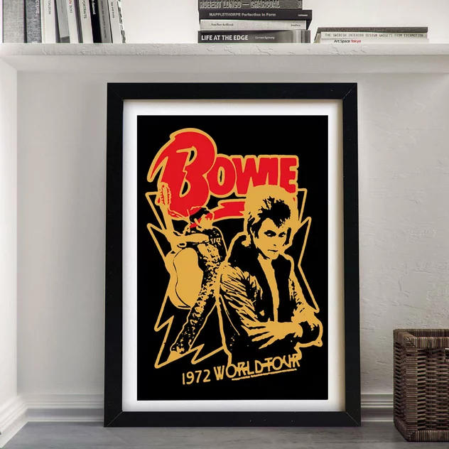 Blue-shaker Poster Bowie World Tour 30 x 40 cm - Blue Shaker - Image 2