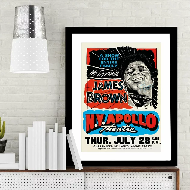 Blue-shaker Poster James Brown NY Apollo 30 x 40 cm - Blue Shaker - Image 2