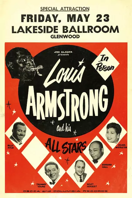 Blue-shaker Louis Armstrong Poster 30 x 40 cm - Blue Shaker