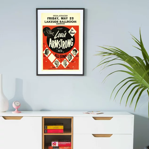 Blue-shaker Louis Armstrong Poster 30 x 40 cm - Blue Shaker - Image 2