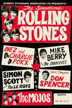 Blue-shaker Rolling Stones Poster 30 x 40 cm - Blue Shaker