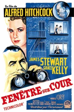 Blue-shaker Poster Window On Courtyard 30 x 40 cm - Blue Shaker