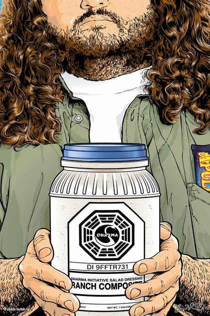 Blue-shaker Hurley Poster 30 x 40 cm Joshua Budich - Blue Shaker