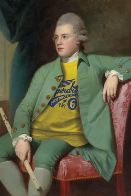 Blue-shaker Poster Tee-shirt Superdry 30 x 40 cm - Blue Shaker