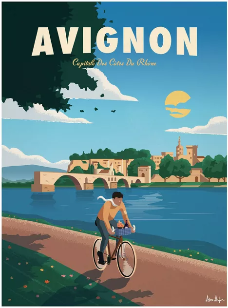 Poster Avignon 50 x 70 cm - Sergeant Paper