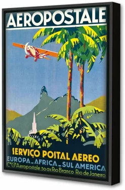 Blue-shaker Aeropostale Framed Canvas 30 x 40 cm - Blue Shaker