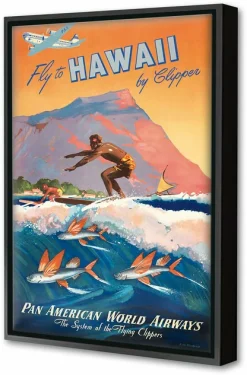 Blue-shaker Framed Canvas Hawaii 40 x 60 cm - Blue Shaker