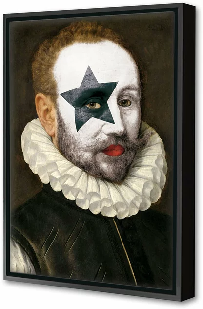 Blue-shaker Framed Canvas KISS #2 40 x 60 cm - Blue Shaker