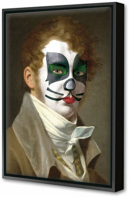 Blue-shaker Framed Canvas KISS #4 40 x 60 cm - Blue Shaker