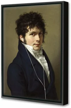 Blue-shaker Framed Canvas Headphones #1 40 x 60 cm - Blue Shaker