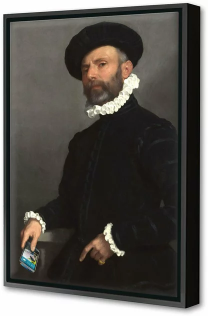 Blue-shaker Framed Canvas Smartphone #1 40 x 60 cm - Blue Shaker