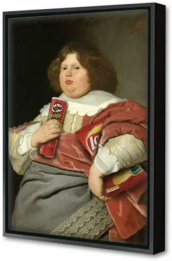 Blue-shaker Framed Canvas Chips 40 x 60 cm - Blue Shaker