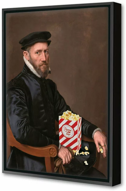 Blue-shaker Framed Canvas Pop Corn 40 x 60 cm - Blue Shaker