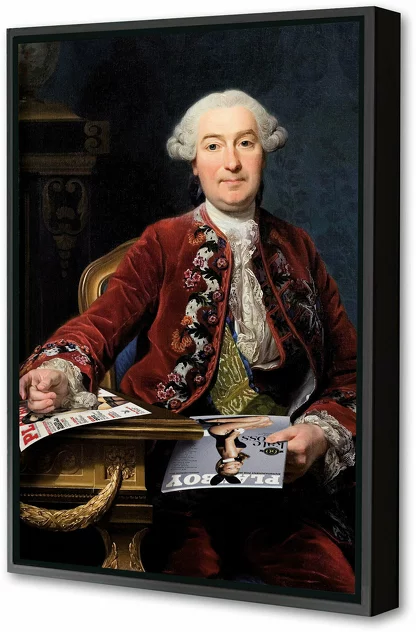 Blue-shaker Playboy Framed Canvas # 1 40 X 60 cm - Blue Shaker