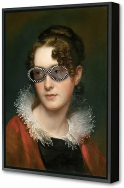 Blue-shaker Framed Sunglasses Canvas #4 40 x 60 cm - Blue Shaker