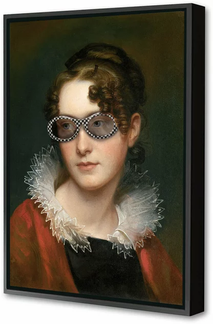 Blue-shaker Framed Sunglasses Canvas #4 40 x 60 cm - Blue Shaker