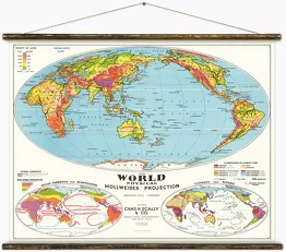 Vintage Card The World In Hemispheres - Erstwhile - Image 5