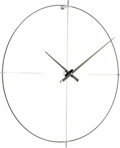 Black Wall Clock Black Hands Bilbao L - Nomon