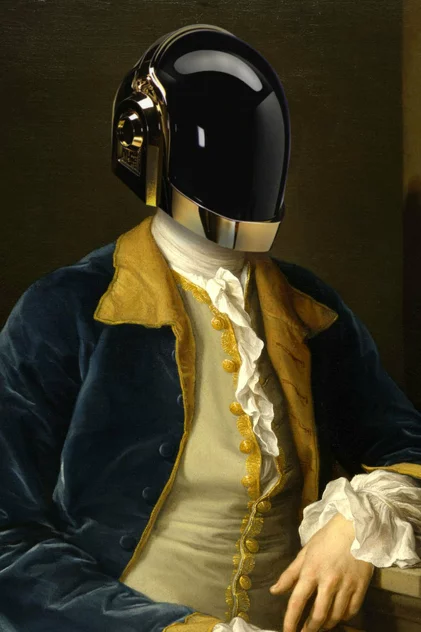 Blue-shaker Daft Punk Poster 30x40 Cm #2 - Blue