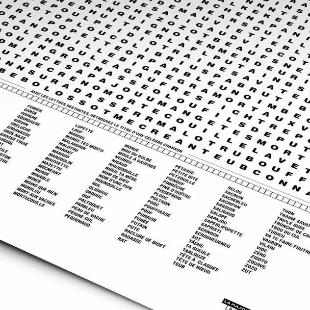 Poster Compilation Of Swearwords And Insults 50x70 - La Majorette à Moustache - Image 2