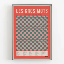 Display The Swear Words 50x70 - La Majorette à Moustache