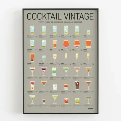 Cocktail Poster Vintage 50x70 - La Majorette à Moustache
