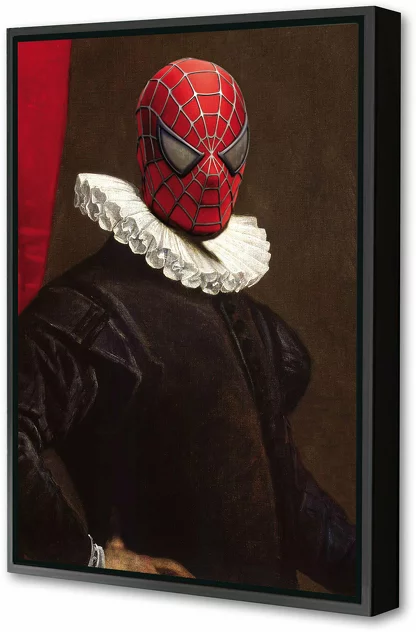 Blue-shaker Framed Canvas 40 x 60 cm Spiderman - Blue
