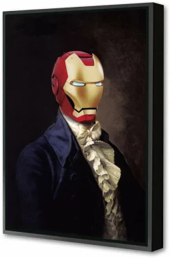 Blue-shaker Framed Canvas 40 x 60 cm Iron Man - Blue