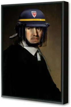 Blue-shaker Framed Canvas 40 x 60 cm CRS - Blue