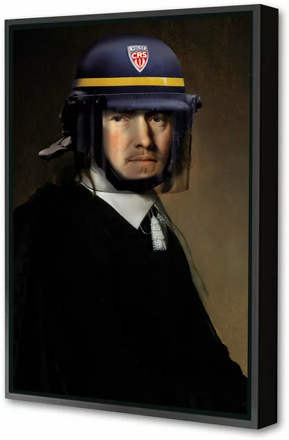 Blue-shaker Framed Canvas 40 x 60 cm CRS - Blue