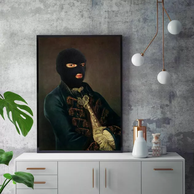 Blue-shaker Framed Canvas 40 x 60 cm Gangsta - Blue - Image 2