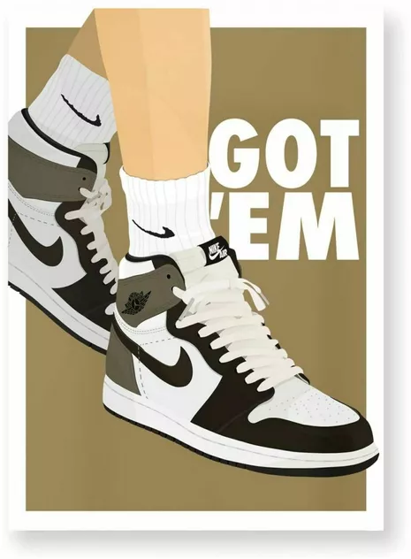 30x40 Poster Air Jordan Dark Mocha - Hugoloppi