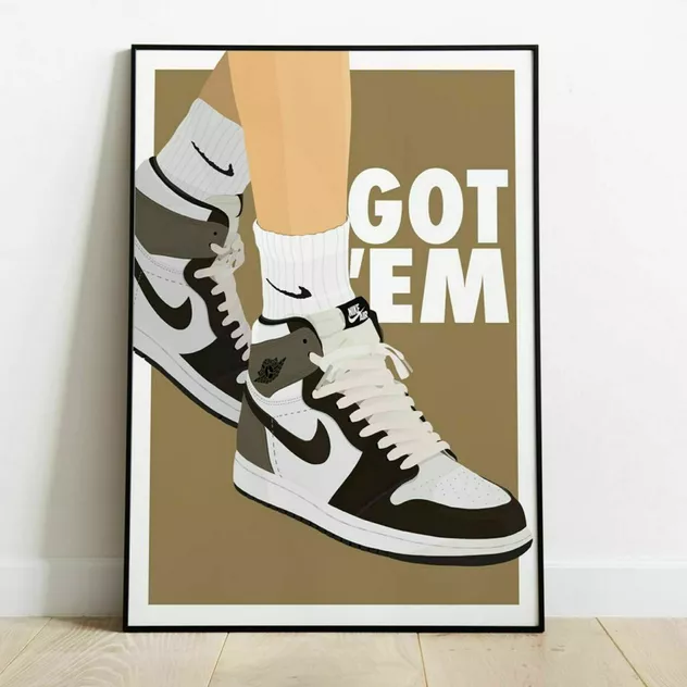 30x40 Poster Air Jordan Dark Mocha - Hugoloppi - Image 2