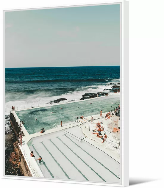 PÔDEVACHE Framed Canvas Bondi Beach Clear 50x70 Cm Still Life - Pôdevache