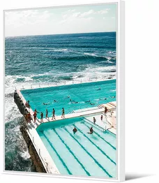 PÔDEVACHE Framed Canvas Bondi Beach Clear 50x70 Cm Still Life - Pôdevache - Image 3