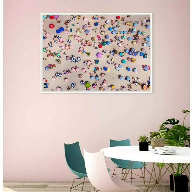 PÔDEVACHE Framed Canvas Umbrella Beach 50x70 Cm Soleil En Vue - Pôdevache - Image 2