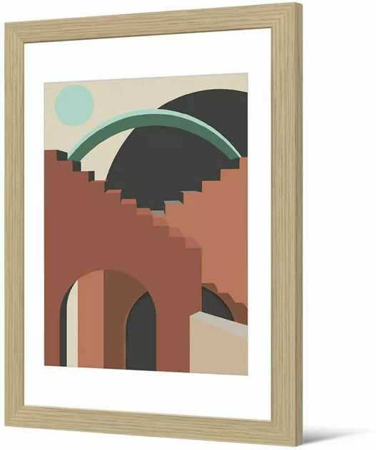 PÔDEVACHE Framed Picture Djerba 50x70 Cm African Tribe - Pôdevache