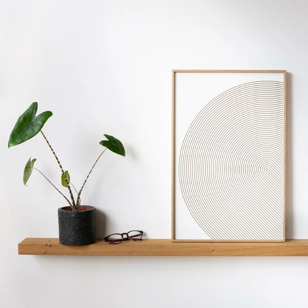 White Painting With Reliefs 40 x 60 cm Chergui - Kōje & Møhe - Image 2