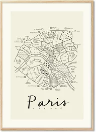 Paris Map 100x80 - Blue-Shaker - Image 4