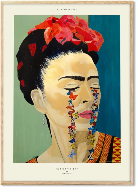 My Mexican Hero Poster 50 x 70 cm Butterfly Cry By John McDonald - PSTR Studio