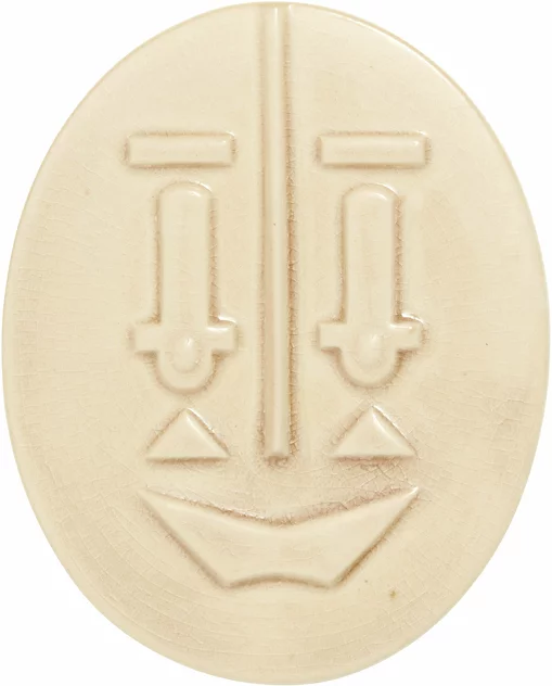 Face Decorative Nude Round Mask - Nordal