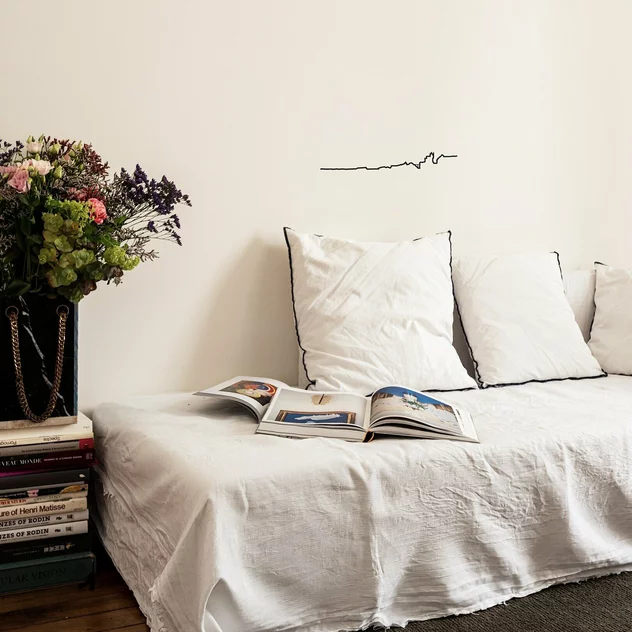 Black Steel Wall Decoration Biarritz - The Line - Image 2