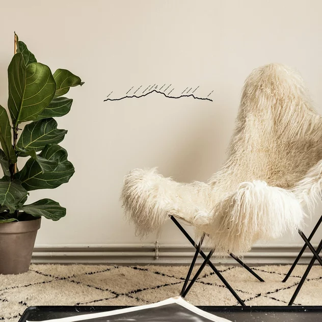 Black Steel Wall Decoration Mont Blanc - The Line - Image 2