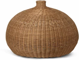 Set Of 2 Brown Rattan Woven Wall Baskets - Ferm Living - Image 6