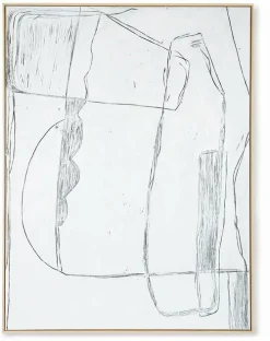 Framed Brutalism Painting White 120X160Cm - HKliving