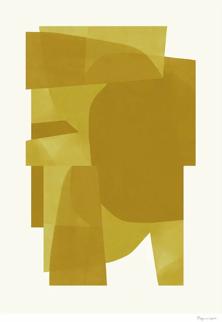Poster Berit Mogensen Lopez Yellow 30 x 40 cm - The Poster Club