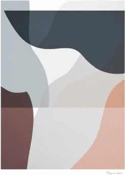 Poster Berit Mogensen Lopez Soft Lines 02 50 X 70 cm - The Poster Club